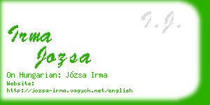 irma jozsa business card